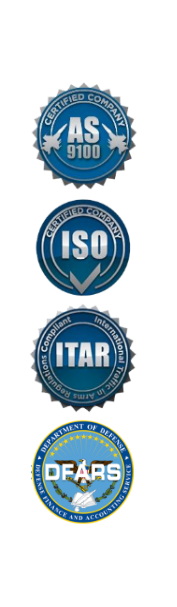 ISO9001 ITAR DFARS &amp; AS9100 Compliance Badges